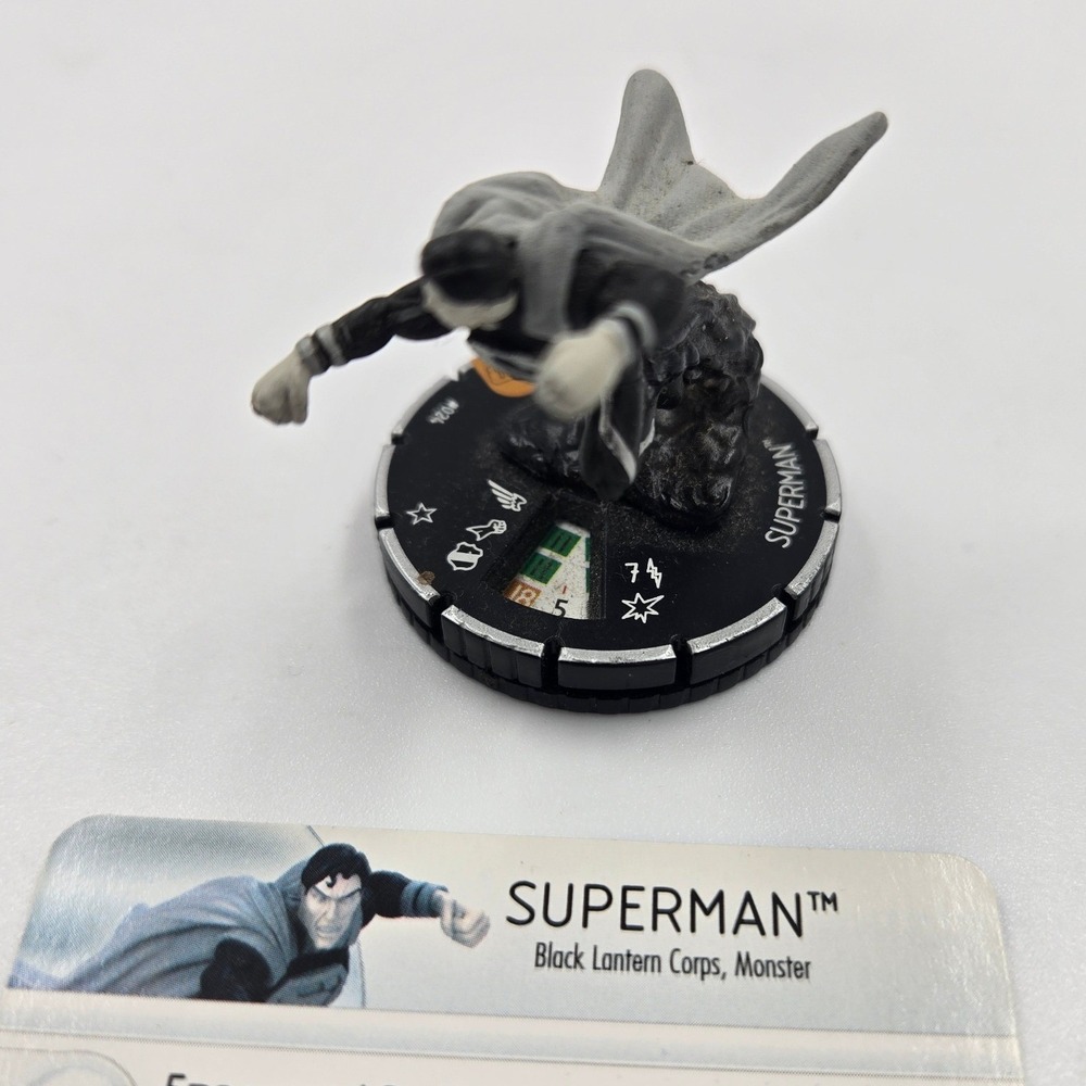 Heroclix DC 10th Anniversary set Superman (Black Lantern) #024 Chase w/card